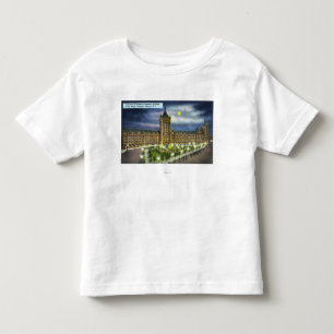 T-shirt Pour Les Tous Petits Bâtiment du Delaware et du Hudson Cie. la nuit