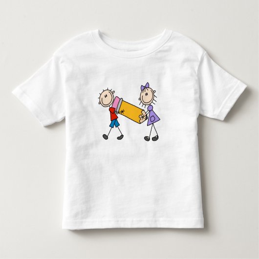 T-shirt Pour Les Tous Petits Bâtons Enfants avec crayon (Devant)