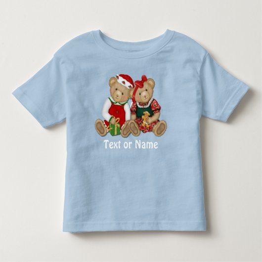 T-shirt Pour Les Tous Petits Beary Joyeux Noël paire (Devant)