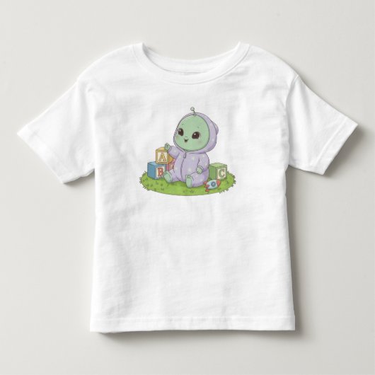 T-shirt Pour Les Tous Petits Bébé Alien (Devant)