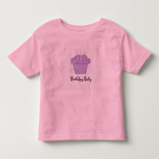 T-shirt Pour Les Tous Petits Bébé Cupcake avec bougies (Devant)