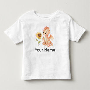 T-shirt Pour Les Tous Petits Bébé Dragon Personnalisé Fantaisie Tournesol Enfan