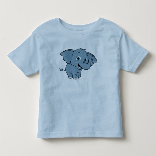 T-shirt Pour Les Tous Petits Bébé éléphant mignon (Devant)