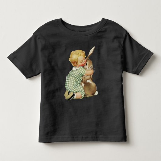 T-SHIRT POUR LES TOUS PETITS BÉBÉ HUGING EASTER BUNNY (Devant)