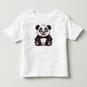 T-shirt Pour Les Tous Petits Bébé Panda de Dessin Animé Mignon