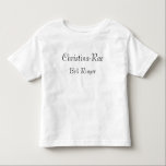 T-shirt Pour Les Tous Petits "Bell Ringer" avec nom<br><div class="desc">Un grand souvenir pour votre sonnerie,  à porter lors de tout rassemblement associé à votre jour de mariage. *Customisez à votre goût en ajoutant le nom propre. Vous pouvez également modifier la couleur du texte.</div>