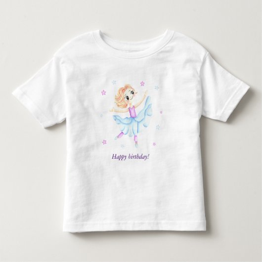 T-shirt Pour Les Tous Petits Belle petite fille de gingembre ballerine (Devant)
