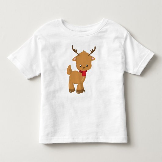 T-shirt Pour Les Tous Petits Belle Rinde, Petite Rinde, Écharpe, Antlers (Devant)