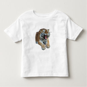 T-shirt Pour Les Tous Petits Belle Tigre Bengale Visage & Teeth Photo