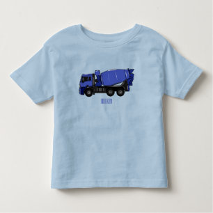 T-shirt Pour Les Tous Petits Béton mélange camion de transport caricature