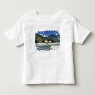 T-shirt Pour Les Tous Petits Bhoutan, Punaka. Le fleuve Mo Chhu passe devant