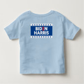 T-shirt Pour Les Tous Petits Biden / Harris Stars Frame Blanc Bleu (Dos)