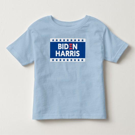 T-shirt Pour Les Tous Petits Biden / Harris Stars Frame Blanc Bleu (Devant)