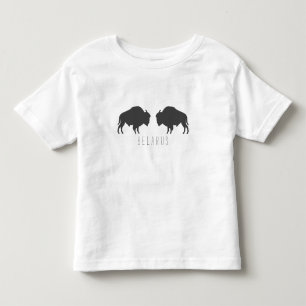 T-shirt Pour Les Tous Petits Biélorussie Bison З Biélorusse у б р Б е л de Vo