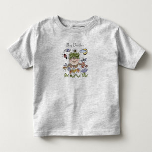 T-shirt Pour Les Tous Petits Big Brother Flower Garden