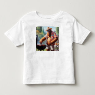 T-shirt Pour Les Tous Petits Bigfoot Grilling Burgers