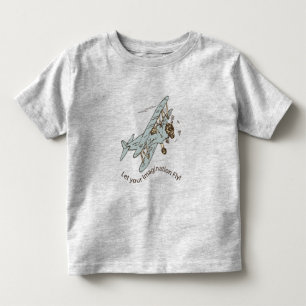 T-shirt Pour Les Tous Petits Biplans Art Déco - laissez votre imagination s'env