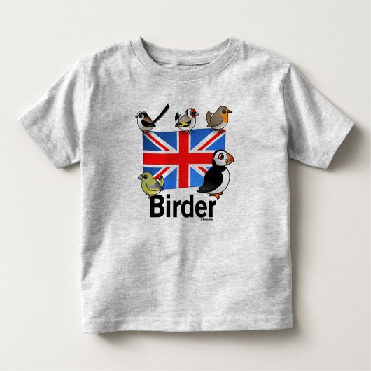 T-shirt Pour Les Tous Petits Birder BRITANNIQUE (Devant)