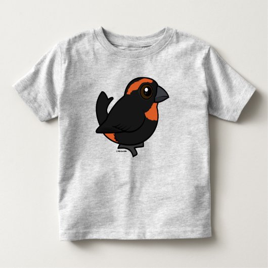 T-shirt Pour Les Tous Petits Birdor Puerto Rican Bullfinch Cartoon Bird (Devant)