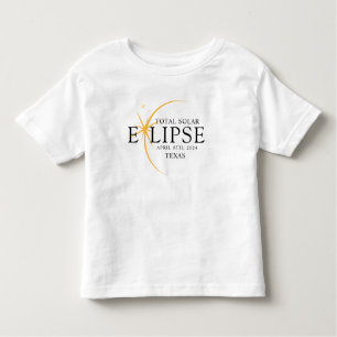 T-shirt Pour Les Tous Petits Black & Gold 2024 Texas Total Solar Eclipse