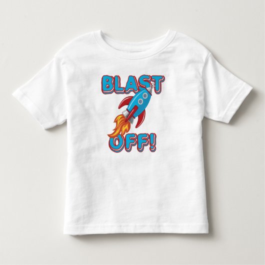 T-shirt Pour Les Tous Petits Blast Off Rocket Ship (Devant)