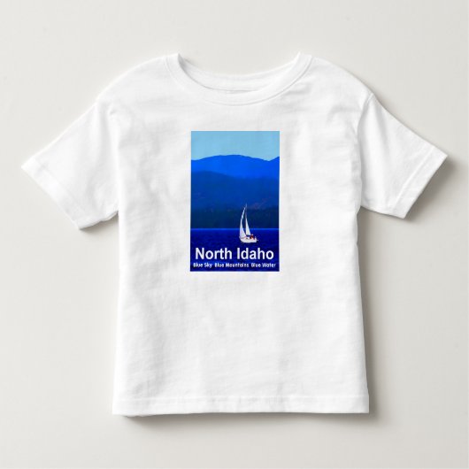 T-shirt Pour Les Tous Petits Bleu nord de l'Idaho (Devant)