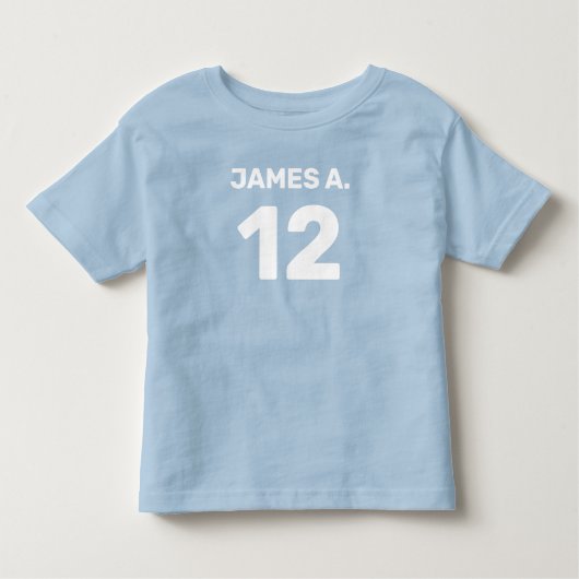 T-shirt Pour Les Tous Petits Bleu personnalisable (conception avant et arrière) (Devant)