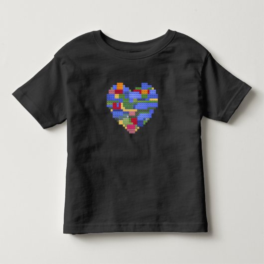 T-shirt Pour Les Tous Petits Bloc de construction de maître Brique de construct (Devant)