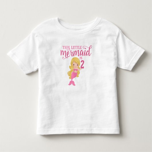 T-shirt Pour Les Tous Petits Blonde Mermaid 2e anniversaire (Devant)