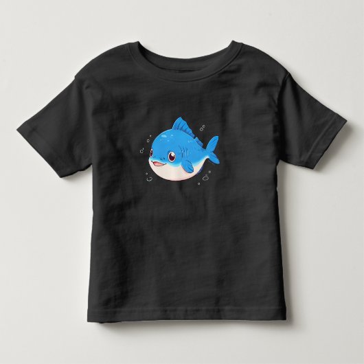 T-shirt Pour Les Tous Petits Blue Fish Drawing (Devant)