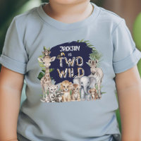 Blue Safari Jungle Two Wild Boy 2nd Birthday TAGS