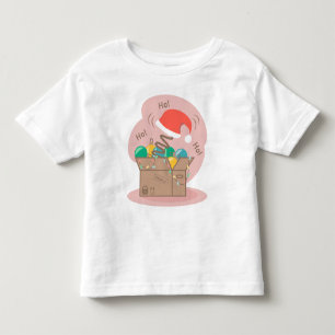 T-shirt Pour Les Tous Petits Boite artisanale avec décoration de Noël et chapea