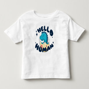 T-shirt Pour Les Tous Petits Bonjour drôle de dinosaure humain