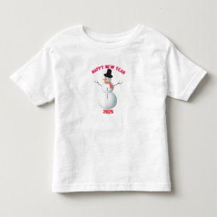 T-shirt Pour Les Tous Petits Bonne Année Avec SnowMan 2025