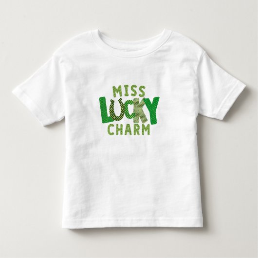 T-shirt Pour Les Tous Petits Bonne St. Patrick's Miss Lucky Charm (Devant)