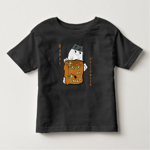 T-shirt Pour Les Tous Petits Boo d'Halloween mignon - Tricoter ou traiter Hallo