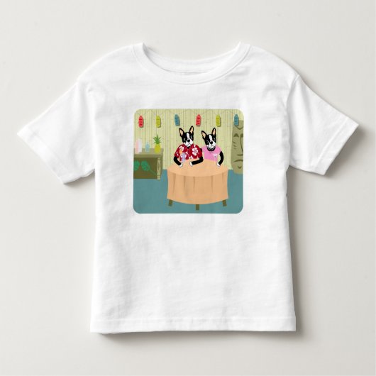 T-shirt Pour Les Tous Petits Boston Terrier Boy & Girl (Devant)