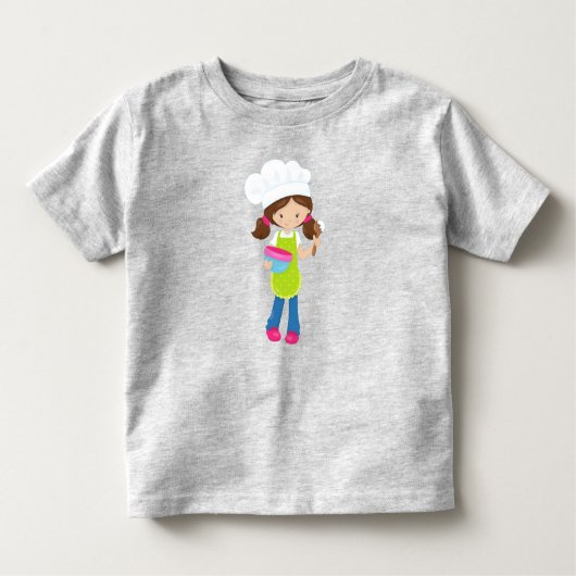 T-shirt Pour Les Tous Petits Boulangerie, Boulanger, Boulangerie, Jolie Fille, (Devant)