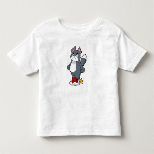 T-shirt Pour Les Tous Petits Boule de bowling de chat (Devant)