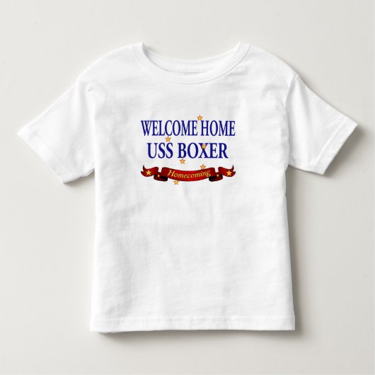 T-shirt Pour Les Tous Petits Boxeur à la maison bienvenu d'USS (Devant)