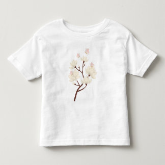 T-shirt Pour Les Tous Petits Branche de fleur de magnolia à la crème douce avec