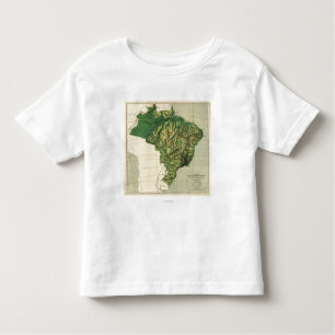 T-shirt Pour Les Tous Petits BrazilPhysical MapBrazil panoramique