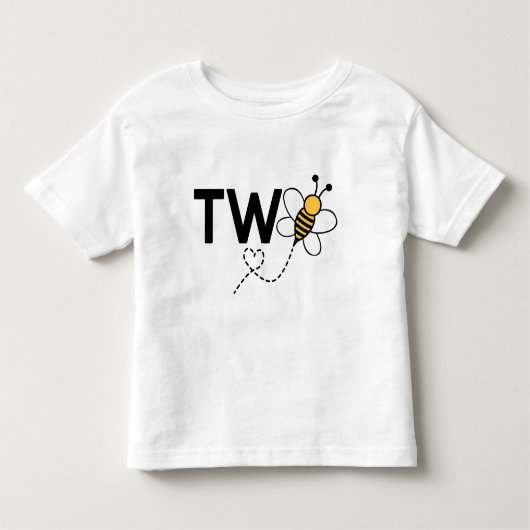 T-shirt Pour Les Tous Petits Bumble Bee Thème Deux Anniversaire (Devant)