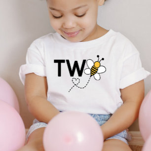 T-shirt Pour Les Tous Petits Bumble Bee Thème Deux Anniversaire