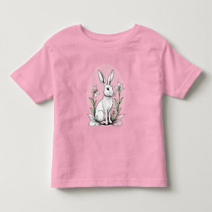 T-shirt Pour Les Tous Petits Bunny mignon et lys