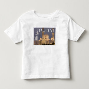 T-shirt Pour Les Tous Petits Burj al Arab Mosquée le soir Dubaï