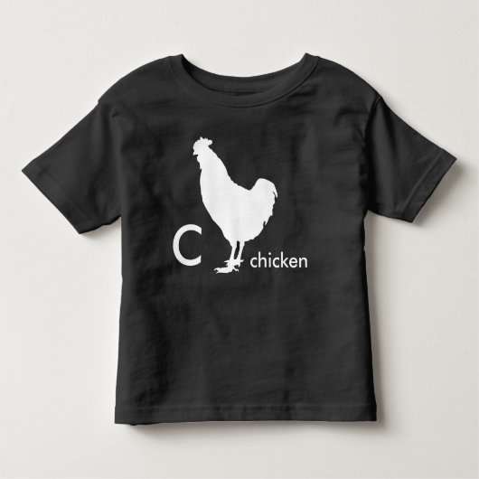 T-shirt Pour Les Tous Petits C est pour le poulet (Devant)