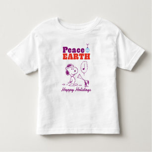 T-shirt Pour Les Tous Petits cacahuètes   Peace on Earth Snoopy & Woodstock