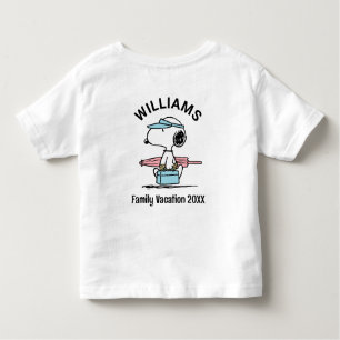 T-shirt Pour Les Tous Petits cacahuètes   Snoopy Beach Walk Vacances en famille