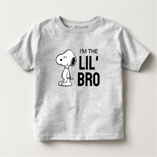 T-shirt Pour Les Tous Petits cacahuètes Snoopy I'm The Little Brother
